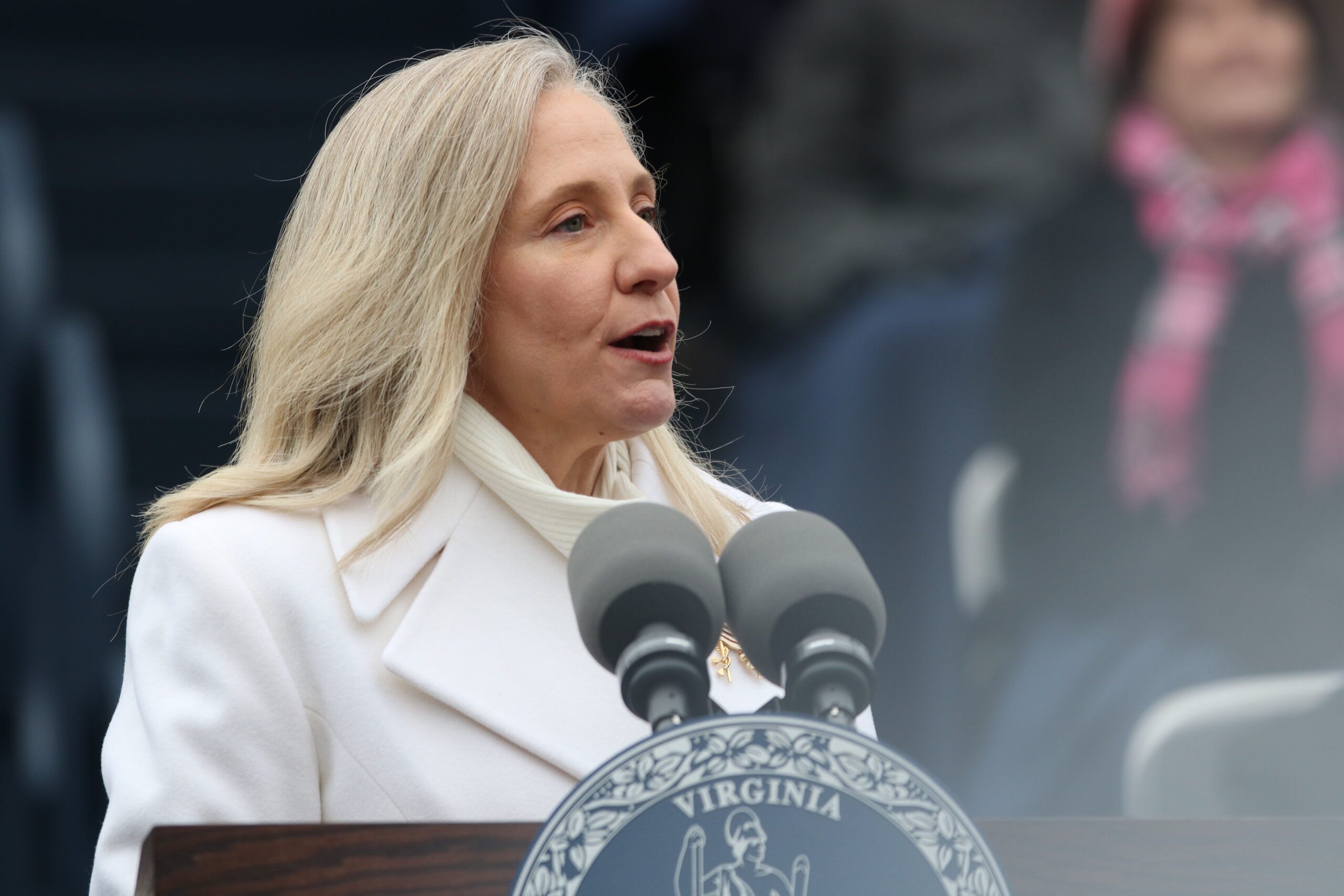 Virginia Gov. Abigail Spanberger. (Photo by Charlotte Rene Woods/Virginia Mercury)